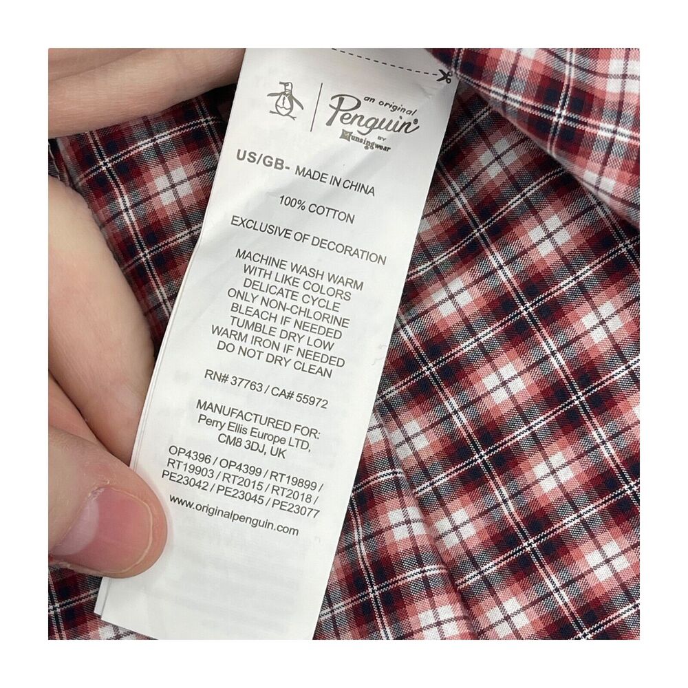 Original Penguin Shirt Men's L Multi Palid Cotton Stretch Slim Fit Button-Down - Picture 4 of 7